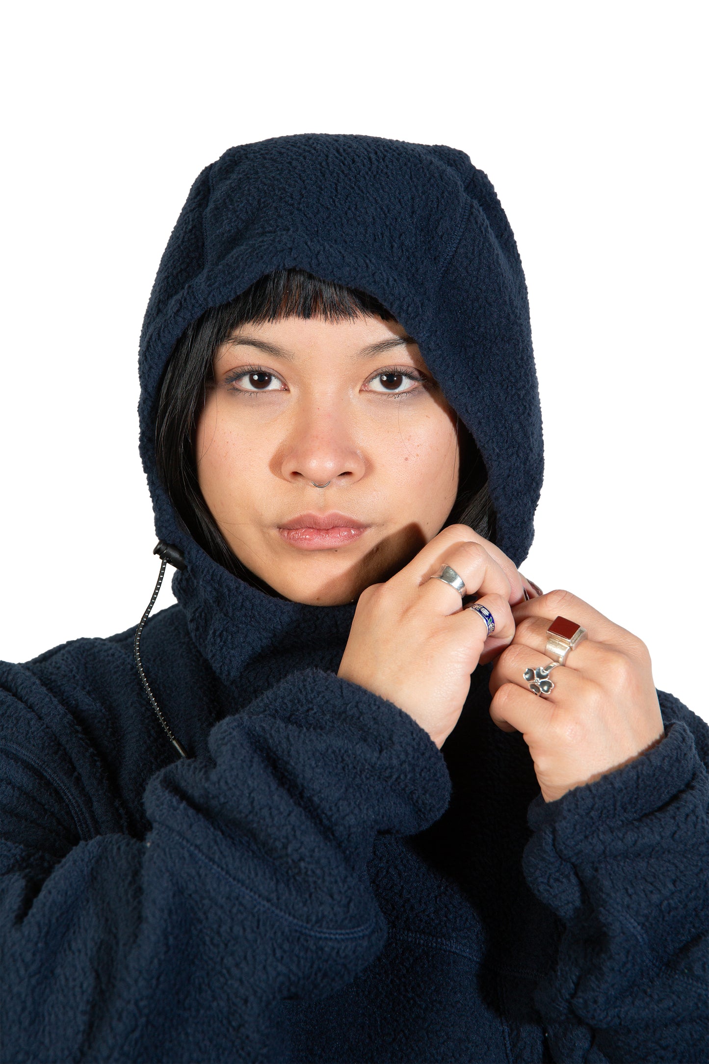 High Pile Pullover Fleece Jacket [Dark Navy]