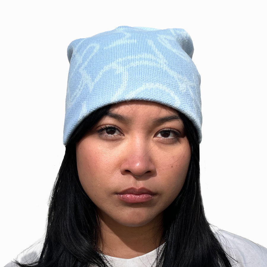 Hollow Skull Cap- Cyber Blue