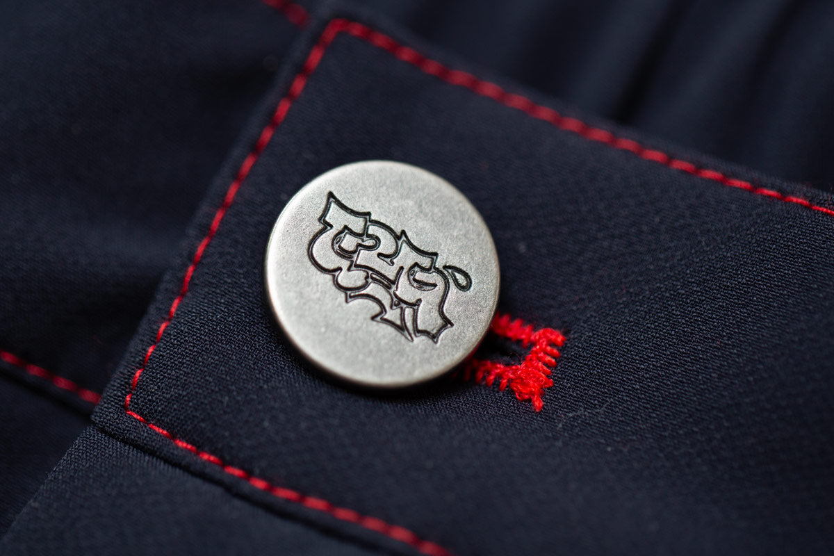 Contrast Stitch Barrel Pants