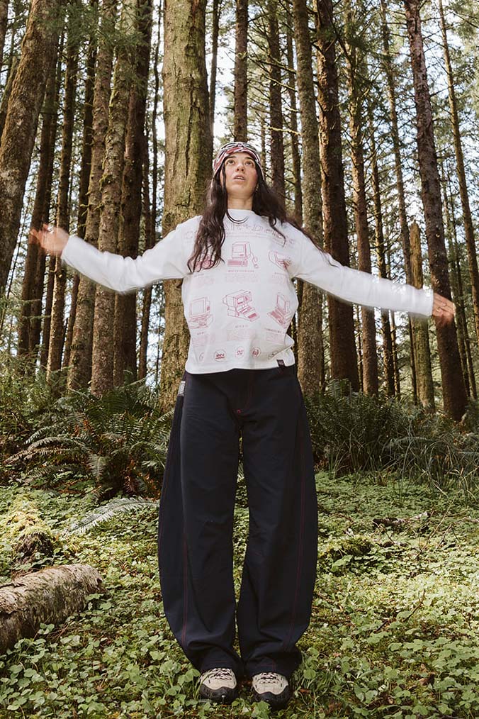Contrast Stitch Barrel Pants